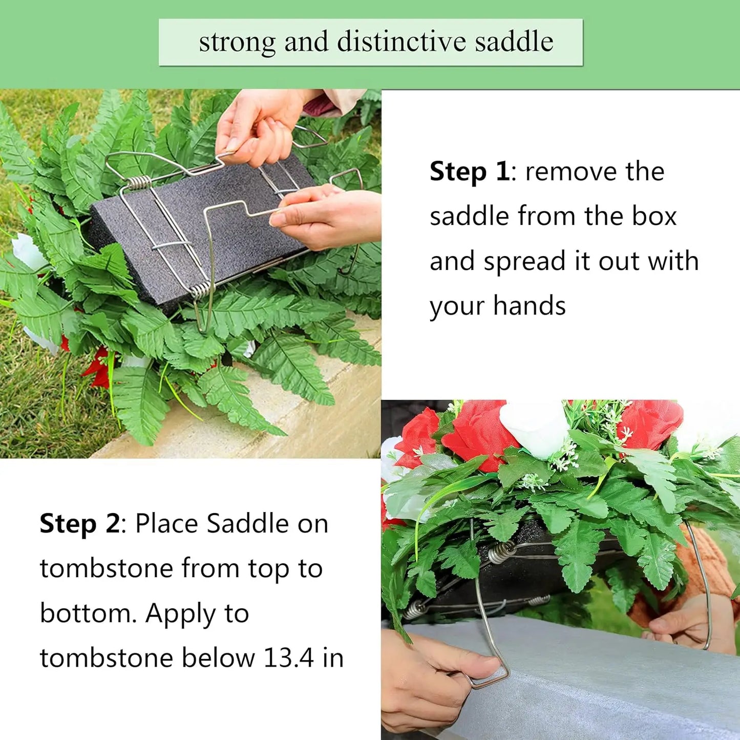 Headstone Saddle Bouquet