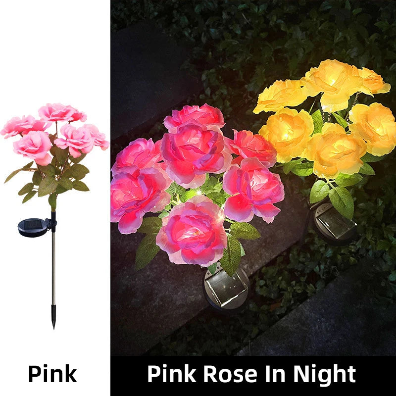 Solar LED Memorial Roses