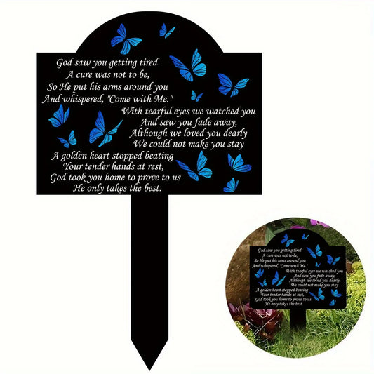 Butterfly Memorial Plaque - Loss of a Loved One