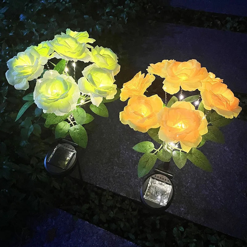 Solar LED Memorial Roses