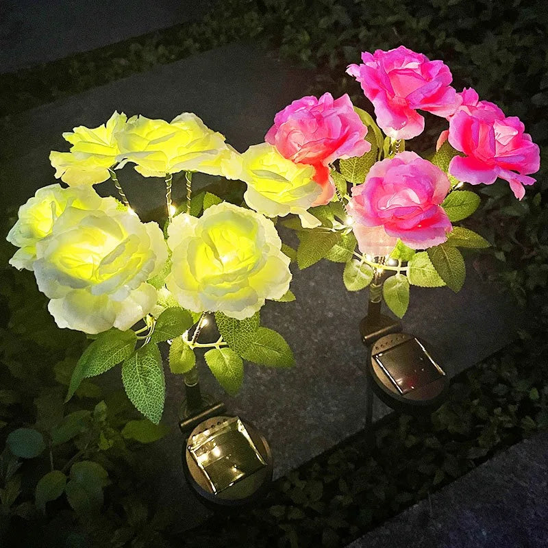 Solar LED Memorial Roses