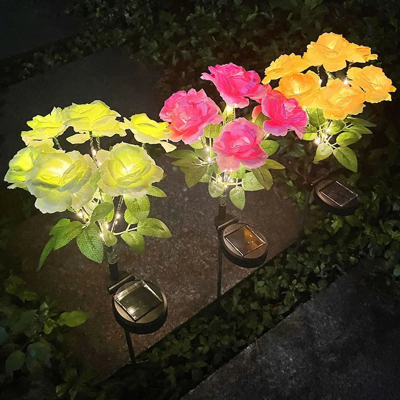 Solar LED Memorial Roses