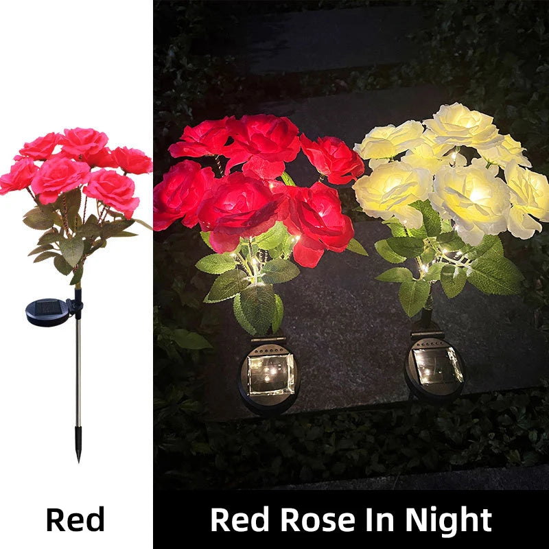Solar LED Memorial Roses