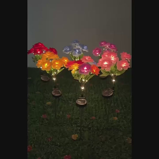 Solar LED Memorial Roses